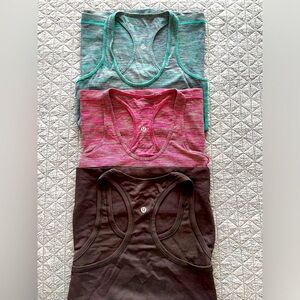 Lululemon 3 tank top bundle size 6